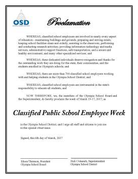 Proclamation 030617 Classified School Employee Week OSD original